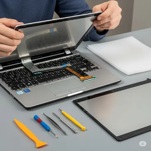 sostituzione display lcd notebook